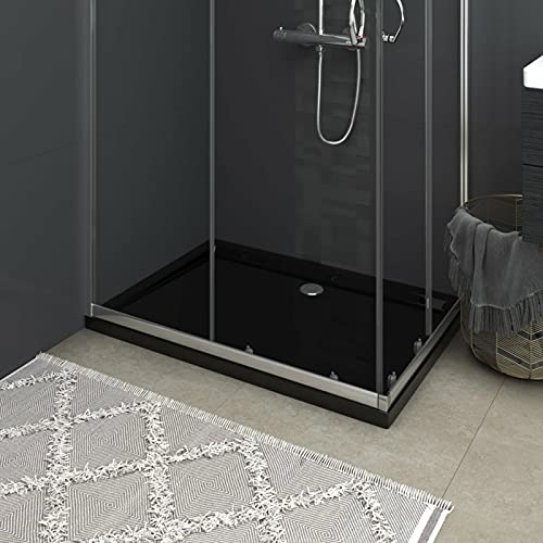 Camerina Duschtasse ABS Rechteckig Schwarz 70x100 cm Dusche Komplett Duschabtrennung