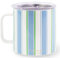 kate spade new york Stainless Steel Insulated Mug with Handle and Lid, 16 Ounce Double Wall Tumbler, Reusable Coffee Travel Mug for Hot and Cold Drinks (Daisy Stripe)