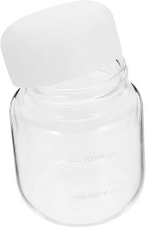 LIFKICH Gourde Verre Mini Borosilicate Résistant Avec Graduations Bouteille Eau Portable Réutilisable Pour Lait Thé Et Jus Facile à Nettoyer Et Transporter