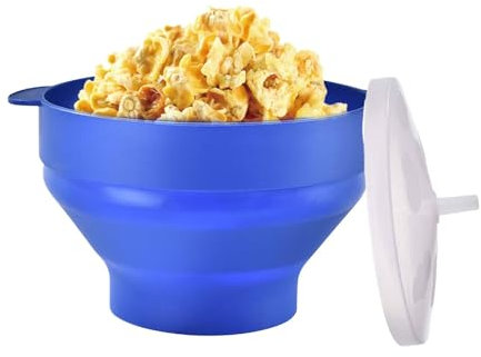 Honhoha Tazón de palomitas de maíz para microondas, Tazón de microondas para hacer palomitas de maíz, Máquina portátil para hacer palomitas de maíz para microondas, cuenco para palomitas de maíz,
