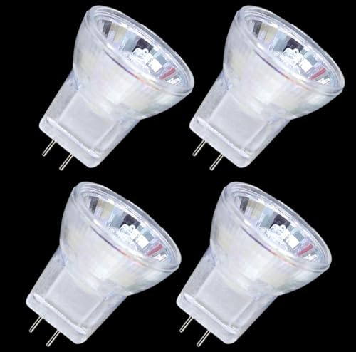 UGEFKMQ 4PC 5W 12V MR8 Halogen Glühbirne 12V 5W 10W 20W 35W MR8 Halogen Strahler GU4 Niedervoltlampe Dimmbar 12V-20W