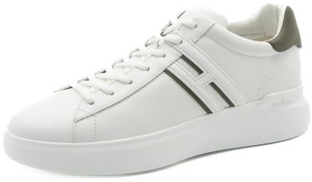 Hogan Sneaker H580 Allacciata h Slash - HXM5800DV42R37239Q (Bianco, Sistema Taglie Calzature EU, Adulto, Numero, Larga, 43)