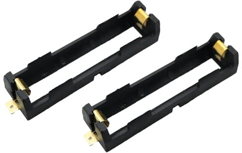 YTgilo 2PCS 18650 SMD Battery Box SMT Battery Holder Battery Box Holder Battery Storage Box Single Cell Battery Box 1 Cell Black