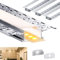 26 x LED Trockenbauprofil 2M Aluminium Profil Schiene Unterputz Kanal und Diffusor Aufputz für Indirekte Beleuchtung Decke