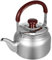 MAGICLULU Pava Colador Hervidor De Cuello De Cisne Con Placa Caliente Eléctrica Maquina De Cafe Automatica Urna De Agua Caliente Verter Operado Hervidor Eléctrico Silver Acero Inoxidable