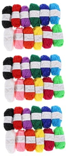 DIYEAH 3 Sets Handstrickgarnlängen Garne Zum Schalmachen Für Handarbeiten Und Projekte 12 Stück * 3