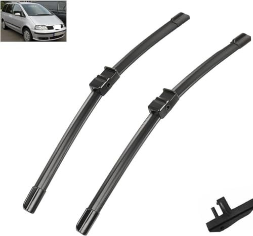 AlbaEUC Vordere Scheibenwischer Für Seat Alhambra MK1 2002-2010,Flache Premium Wischerblätter Wischerblätter Set für Frontscheibe