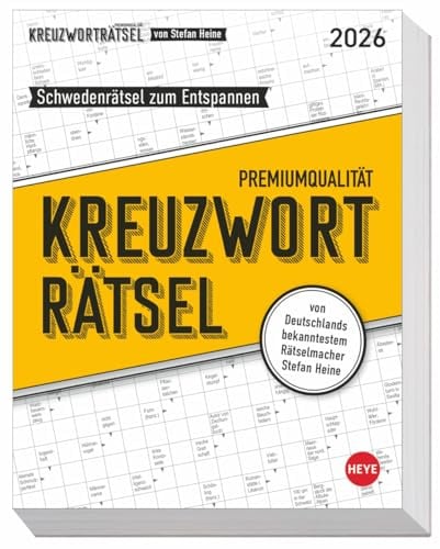 Stefan Heine Kreuzworträtsel - Tagesabreißkalender 2026 - Stefan Heine - Heye-Verlag - 12,5 cm x 16 cm