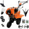 ZEUS FORCE Motoculteur à Essence Professionnel 212 CC - 7 CV avec Full kit et butoir