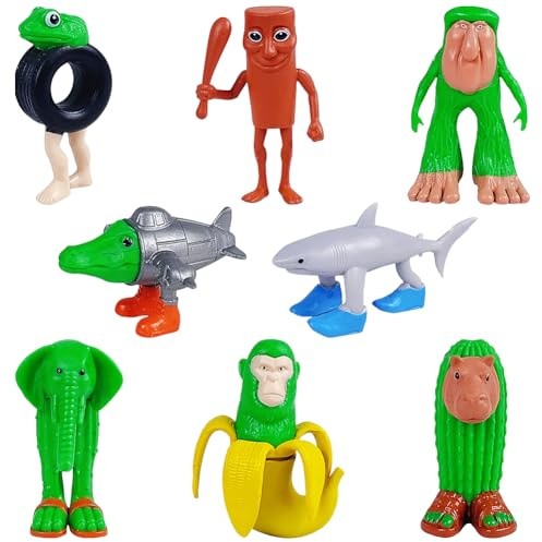 CBOSNF Mini Action Figure, Model Cake Toppers Set, Children's Toys, Cartoon Animation Toys, 8 Pieces Table Decoration Cake Decoration Birthday Children PVC Figurine