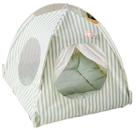 AHYBE Outdoor Hundezelt Katzenzelt Haustier Zelt Nester Hunde/Katzenzeltbett Wegklappen Zelt Mit Bequemer Polsterung Für Kleine Und Mittelgroße Hunde Katzennest(A,60 * 60 * 57CM)