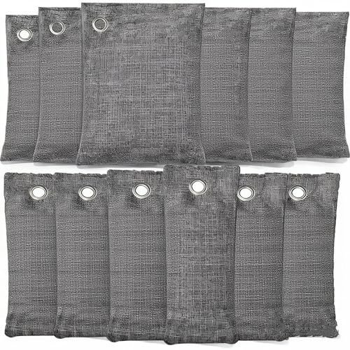 Charcoal Bags, Bamboo Bag 12 pack, 6x150g+6x50g Air Purifier And deodorize, Charcoal Air Purifying Bags