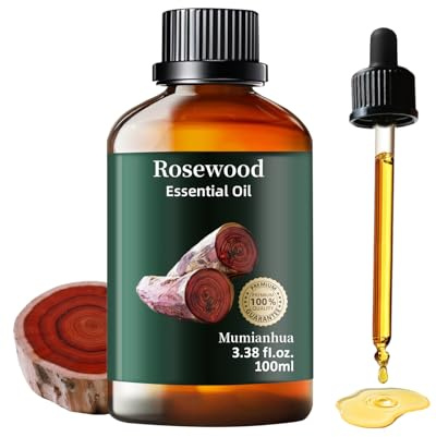 Rosenholz Ätherisches Öl 100ml, 100% Reines für Aromatherapie & Hautpflege | Wärmender Holzig-Blumiger Duft,für Diffuser,Haar, Kerzen & DIY , Vegan