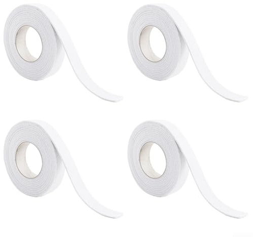 HpLive 2/4 tiras adhesivas para ventanas de 4 m recortables, anticondensación para absorción de agua, para alféizares de ventanas, lavabos y encimeras de cocina, color blanco (4 unidades)