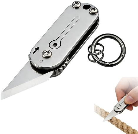 Mini Pocket Package Box Opener, Portable Stainless Steel Multi Folding Box Tool, Small Multitool Cutter EDC Gadgets for Outdoor Camping, DIY