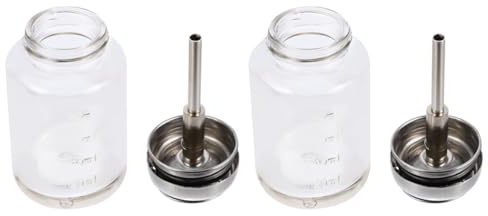 Mipcase Bouteilles en Verre 100ml à Pression, Lot de 2, Légères et Rechargeables pour Réduire Déchets, Distributeurs Pratiques pour Alcool et Cosmétiques