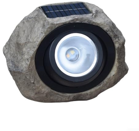 Zoegneer Solar Steinleuchte IP65 Wasserdicht LED Dekorative Außenbeleuchtung mit Weiß und Warmmodi Solarbetriebene Garten Terrasse Weg Hof und Landschaft Beleuchtung Harz