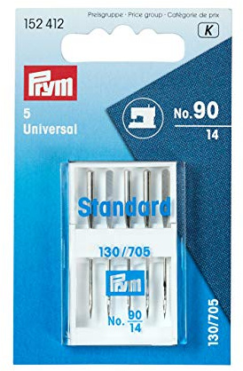 Prym 152412 Sewing Machine Needles 130/705 Standard Silver No. 90