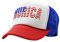 Mean Gear Murica Vierter Juli USA - Retro Vintage Stil Trucker Hut Cap - - Einheitsgröße