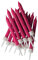 Anniversary House Pack of 12 Bright Glitter Birthday Candles with Holders, 7.5 Centimeters, Celebration Cake Decoration, AHC150, Fuchsia Pink