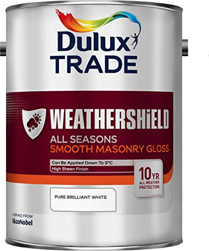 Dulux Trade Weathershield Gloss Brilliant White 5 Litres