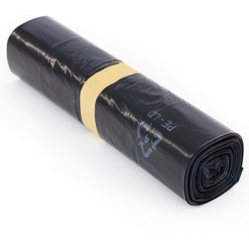 200 sacs poubelles - Couleur noir - Volume 240 litres - 10 sacs sur un rouleau - Sacs poubelles en matériau régénéré LPDE