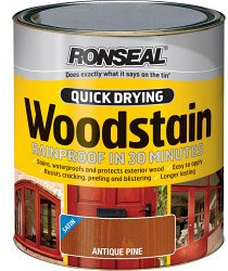 Ronseal Quick Drying Woodstain Satin 250ml Antique Pine