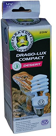 Drago Lux Compact Desert 23w 12.0 (UVB 200) - mit UVB/UVA Anteil Energiesparende Compact Vollspektrumlampe