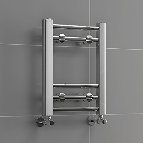 iBathUK | 400 x 300 Straight Heated Towel Rail Chrome Bathroom Radiator
