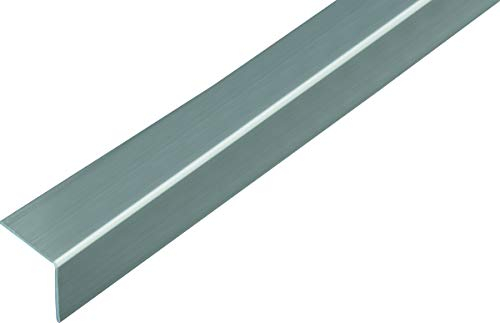 Alberts 433024 Cornière | autoadhésive | plastique, aspect acier inoxydable | 1000 x 30 x 30 mm