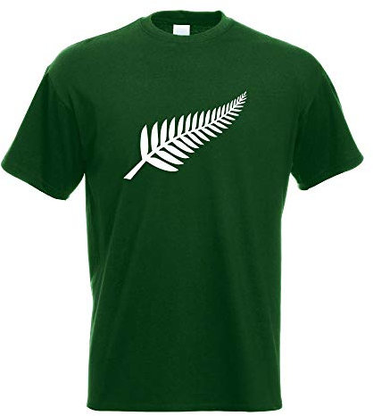 Kiwistar Silver Fern/Neuseeland/Kiwis - Camiseta para hombre, diseño con texto en alemán, verde botella, XXL