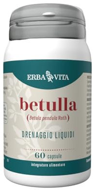 ERBA VITA Integratore Alimentare di Betulla - 60 Capsule - La Betulla è fonte naturale di flavonoidi, utili al drenaggio e alla corretta funzionalità delle vie urinarie