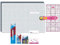 SEMPLIX Patchwork Starter Set mit Schneideunterlage (A3), Rollschneider Maxi, Lineal + Nähnadeln, Stecknadeln & Trickmarker (grau/pink)