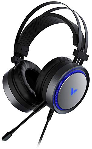 Rapoo VPRO VH530 Gaming Headset 7.1 Surround Sound Over Ear geräuschunterdrückendes Mikrofon LED Multi-Color Beleuchtungssystem schwarz, groß