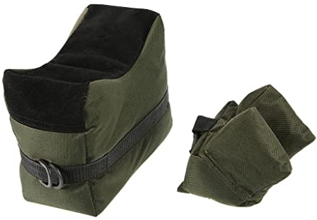 Perfeclan Schießauflage Set, Vorderschaftauflage, Vorne und Hinten Gewehrauflage, SandBag Stand Halterungen, Waffenauflage für Outdoor Schießstand Schießsport Zielschießen Üben, Armeegrün