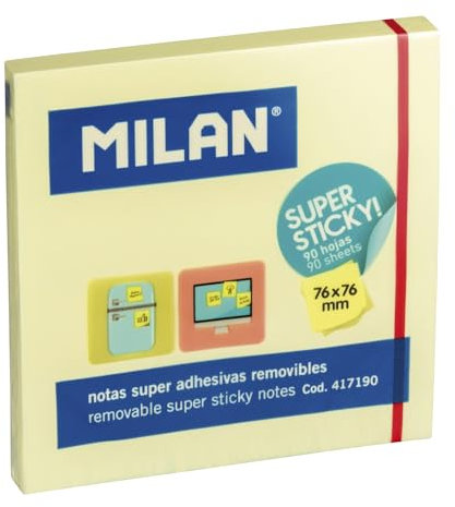 Block 90 Super Haftnotizen 76 x 76 mm