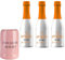 Geschenkbox Piccolo Prosecco Set mit Rosa Krug Proseccokrug aus Steingut, 0,33l mit Aufschrift EINEN Scheiss MUSS ICH & 3 x Prosecco AL350