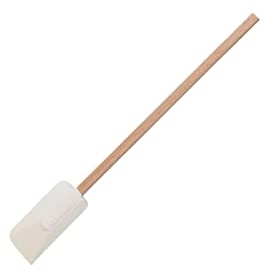 Spatule Marysette avec manche en bois, spatule de pâtisserie, petite Maryse, Bois PEFC, Caoutchouc, Made in France, 25 x 3 cm