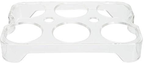 Cabilock 6 Compartment Egg Storage Holder, Refrigerator Egg Tray, Plastic Rack, Stackable Organizer Box for Kitchen Countertop, Restaurant