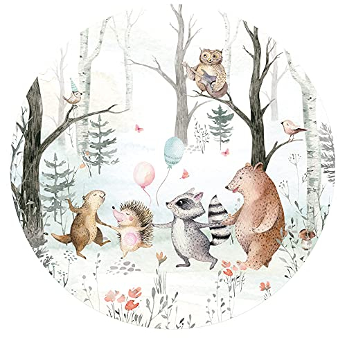 Little Deco Wandtattoo Wandsticker Kinderzimmer Tiere des Waldes Wandsticker Baby Wanddeko Spielzimmer Wandaufkleber Schlafzimmer Wandbild selbstklebend DL638-9-XL