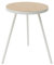 Yamazaki 5558 Tower Runder Beistelltisch, weiß, Stahl/Holz, Minimalistisches Design, 49 x 48 x 50 cm (LxBxH)