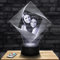 Lampephoto.fr Lampe Photo Personnalisée Ambiance Tamisée, Texte et Photo Personnalisable par Gravure Laser, Lampe Réglable avec Télécommande Ambiance Romantique Lumière Ambiance Cocooning Multicolore