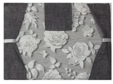 Russo Tessuti Coordinato Copriforno Coprifornello Piano Cottura Arredo Cucina Rose Fiori Clara-Grigio-Copriforno