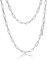 Amberta Damen Büroklammer Halskette aus 925 Sterling Silber: 3.6 mm 45 cm/18 inch