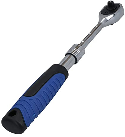 3/8in Drive Telescopic Extendable Ratchet 72 Teeth Quick Release 220 – 320mm