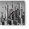 Modern Wanduhr Wolkenkratzer Fotografie Dubai 30x30cm Quadrat Klein Wand Uhr Glas Analog Zimmeruhren Küche Büro Wohnzimmer Glasuhr Wall Clock Dekoration Design Wanddekoration Küchenuhr C3AC30x30-4388