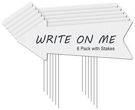 Blanko-Pfeilschilder mit Heringen, 43,2 x 15,2 cm, für Hochzeit, Richtung, Hofschilder, This Way Pfeil-Geburtstagsparty-Schilder, 6 Stück