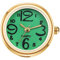 JewelryWe Ringuhr Fingeruhr Damen Ultradünn Rund Analog Quarz Ring Uhr Verstellbar Fingerringuhr Uhrenring Gold Grün