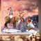 Wandtattoo Loft Fensterbilder Weihnachten Wichteln und Rentier – Wiederverwendbar – A3 Bogen – Weihnachstdeko Fenster Kinderzimmer, Weihnachtsbilder Fenster, Fensterbild Winter