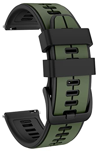 ISABAKE Cinturino per Garmin Vivoactive 4/Garmin Venu 2/Samsung Galaxy Watch 46mm,22mm Braccialetto Silicone Cinturino per Huawei Watch GT2/Samsung Gear S3 Frontier/S3 Classic/Ticwatch Pro S2/E2